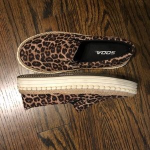 Leopard espadrille Sneaker Size 7
